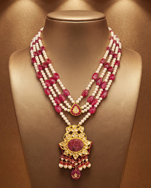 Rekha Polki Bead Pendant