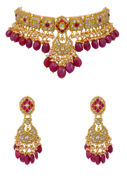 Soha Choker and Seema Chandbalis Polki Set