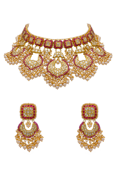 Yusufa Necklace and Mamta Chandbalis Polki Set