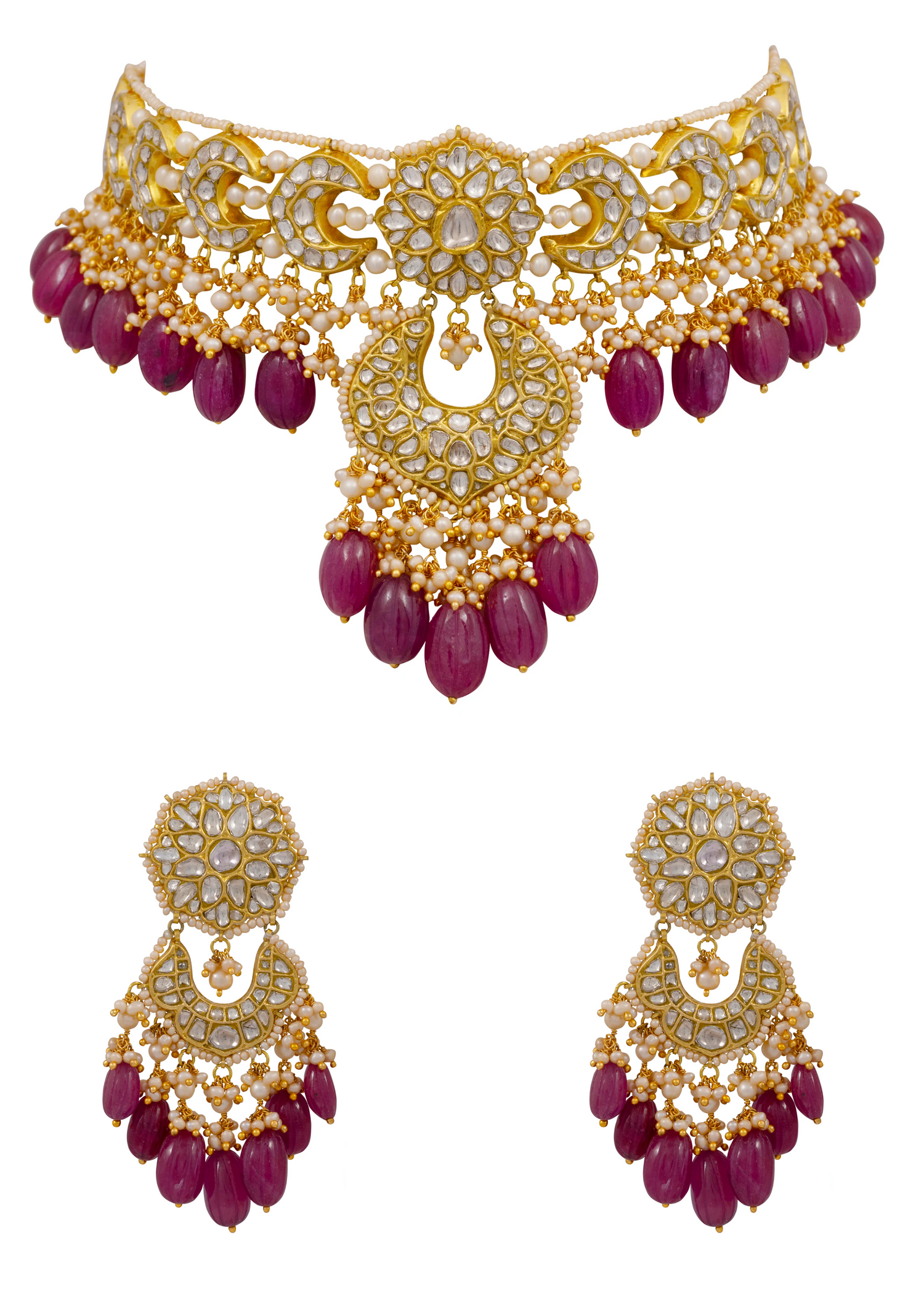 Khushi Choker and Ishna Chandbalis Polki Set