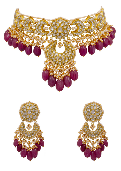 Khushi Choker and Ishna Chandbalis Polki Set