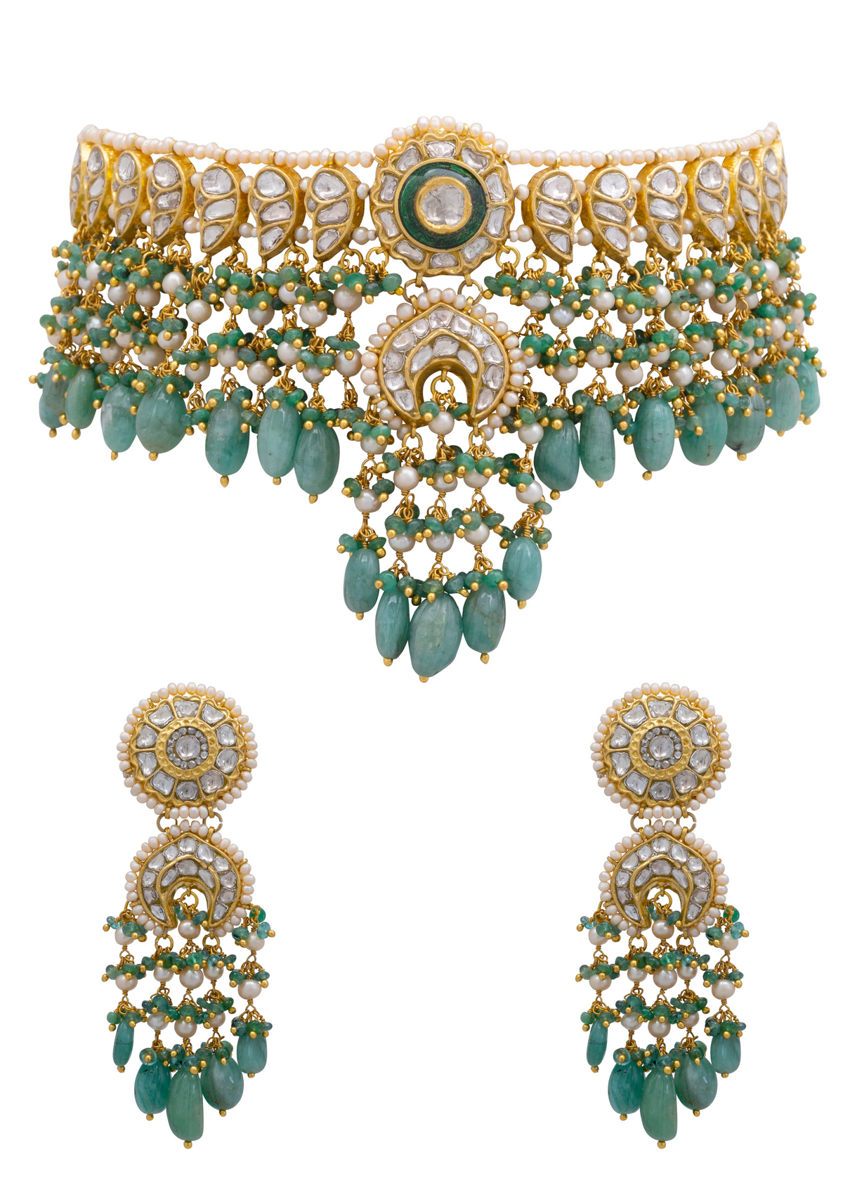 Sonam Choker and Dinisha Chandbalis Polki Set