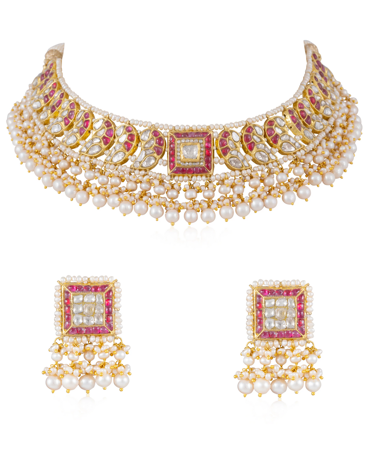 Supriya Choker And Nazish Tops Polki Set