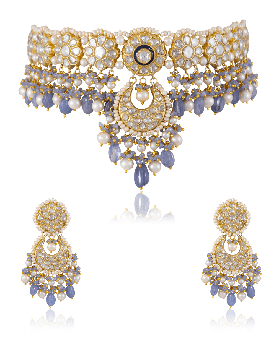 Nitanshi Choker And Parinita Chandbalis Polki Set