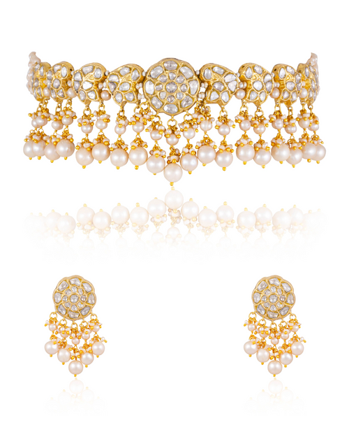 Claire Choker And Bhuvika Tops Polki Set