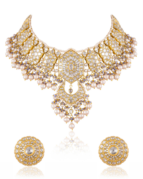 Rani Necklace And Yana Tops Polki Set