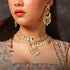 Jarna Necklace And Riya Chandbalis Polki Set