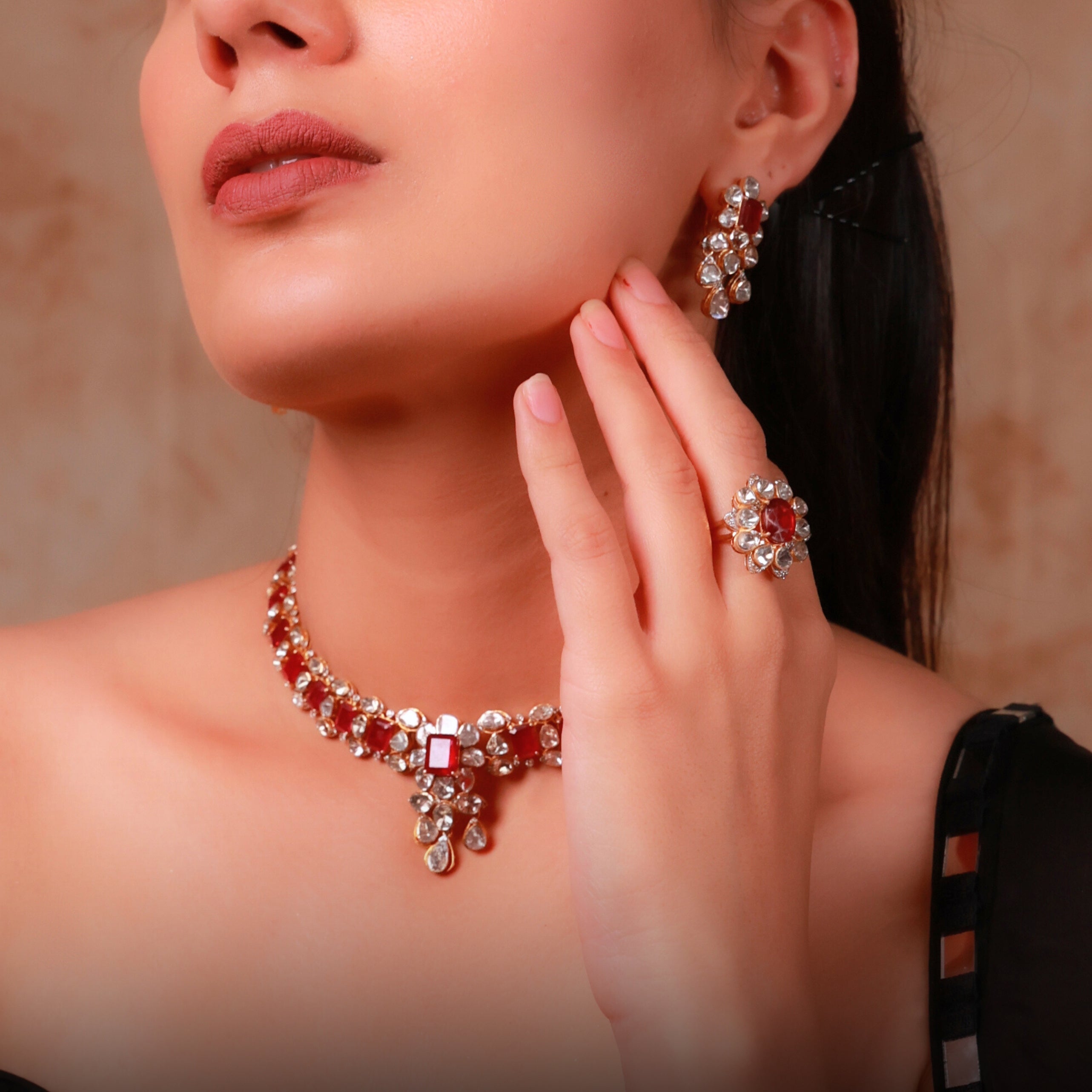 Prachi Bridal Polki And Diamond Set