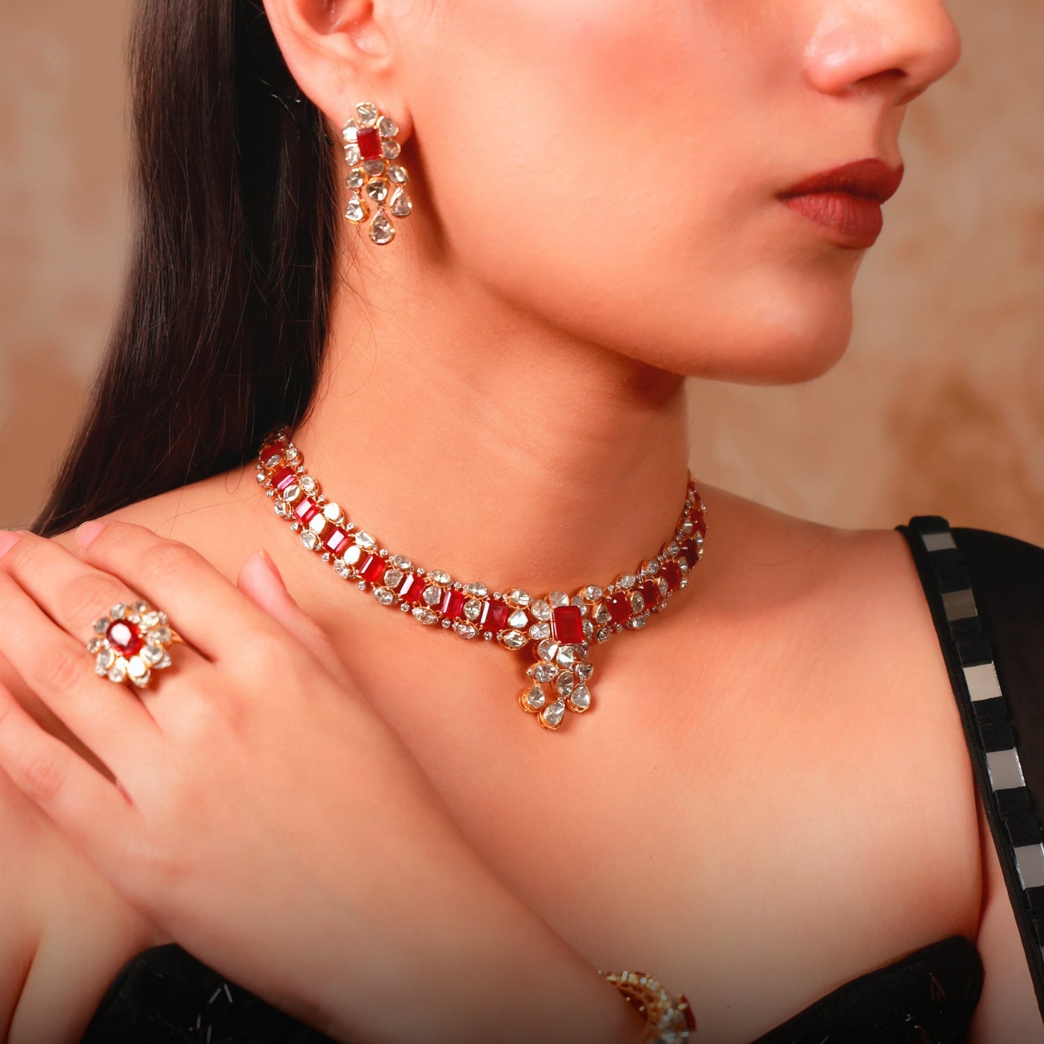 Prachi Bridal Polki And Diamond Set