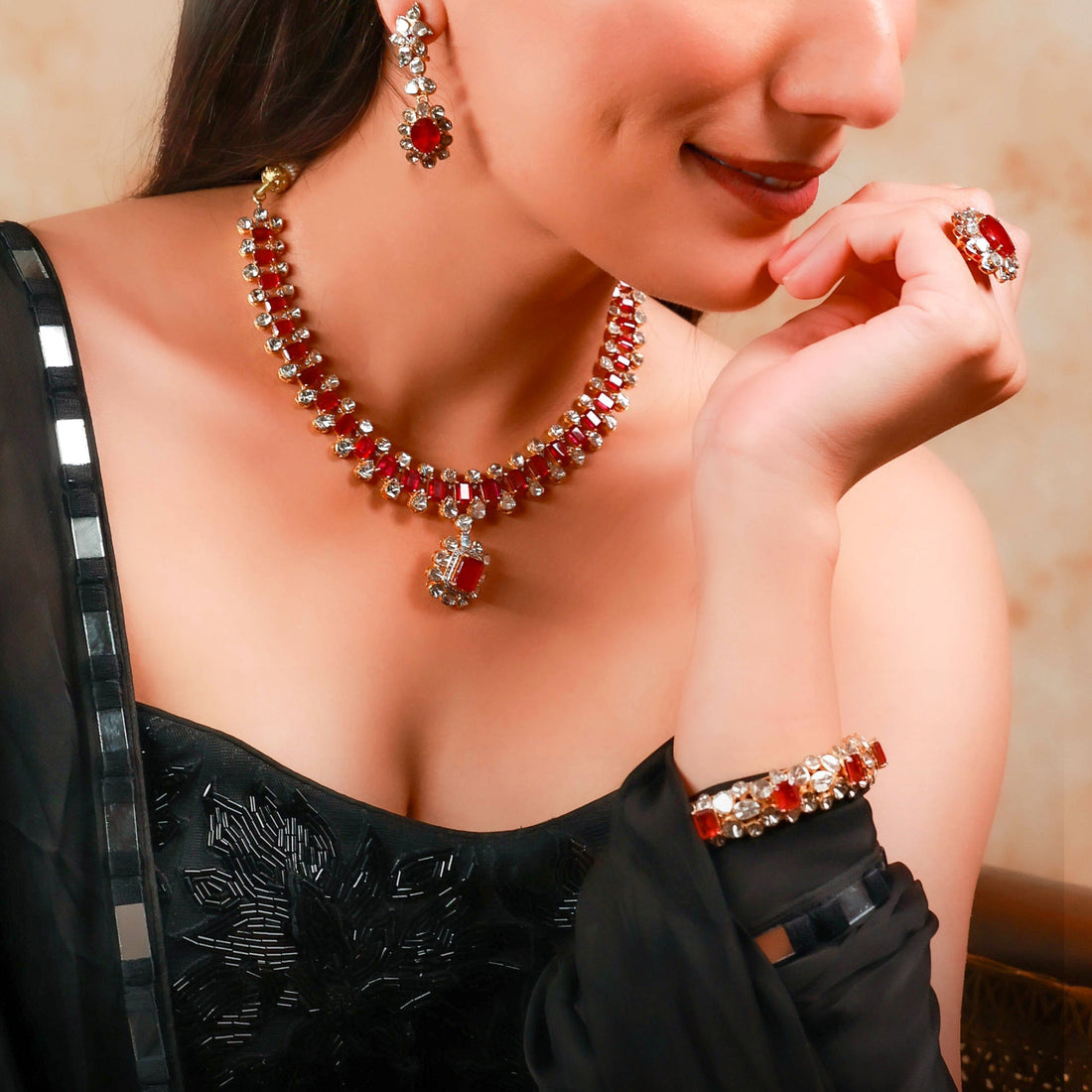 Gayatri Bridal Polki And Diamond Set