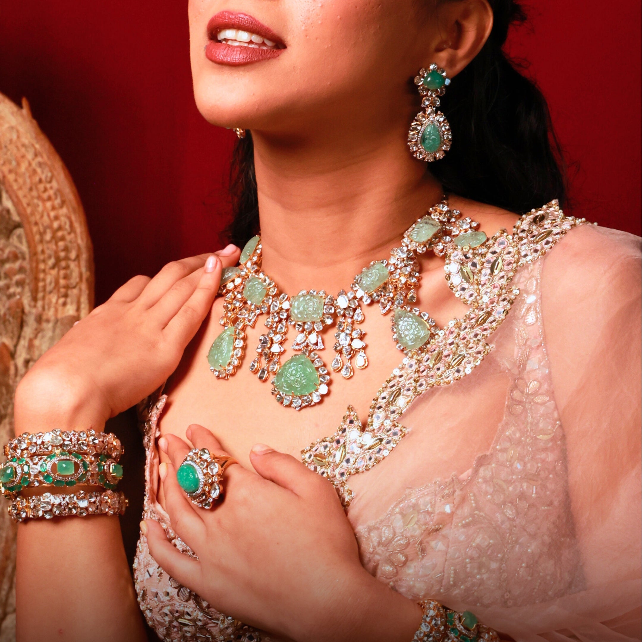 Madhuri Bridal Polki And Diamond Set