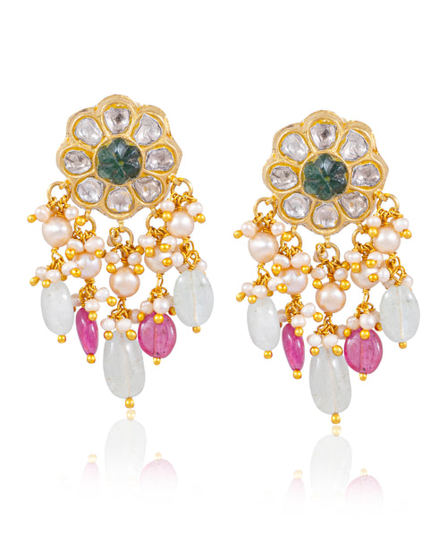 Trishika Choker And Nishat Tops Polki Set