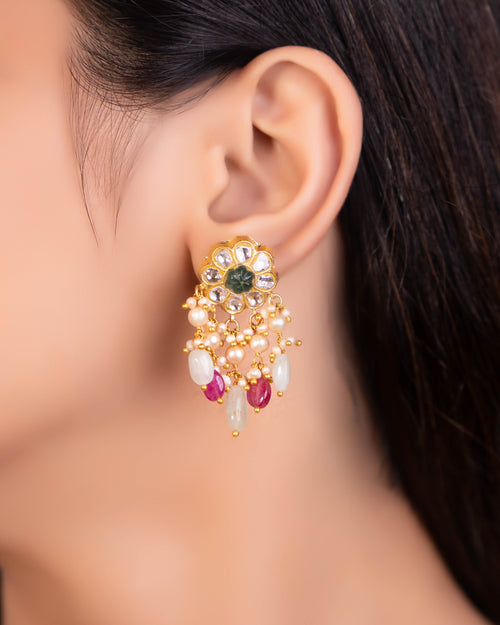 Trishika Choker And Nishat Tops Polki Set