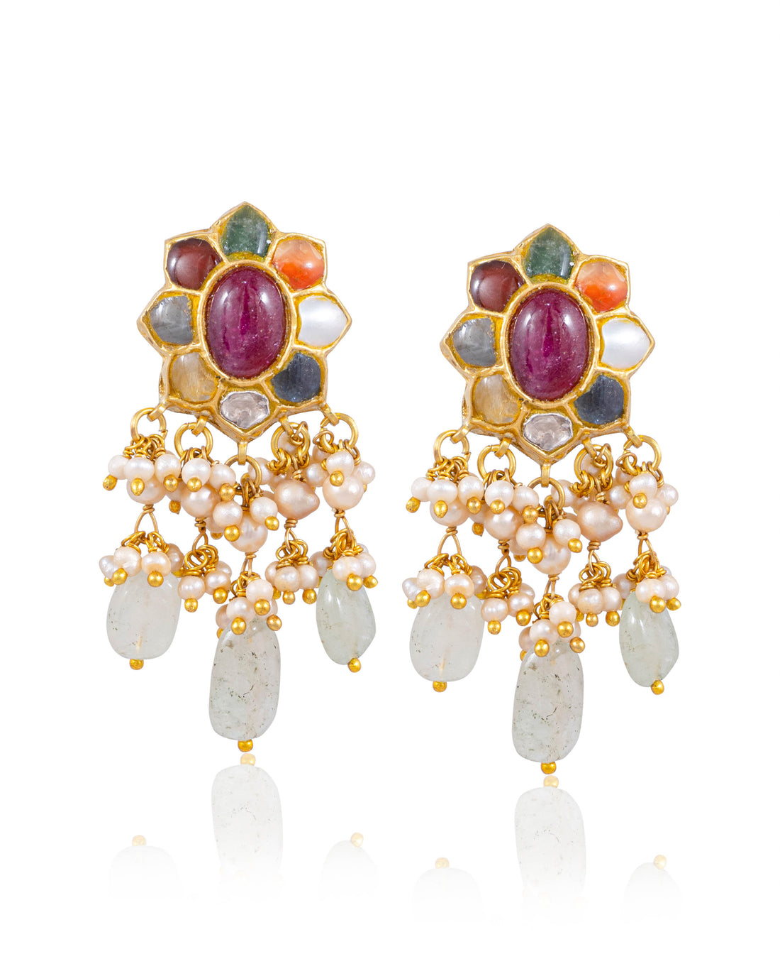 Zeeshani Necklace And Mehek Tops Polki Set