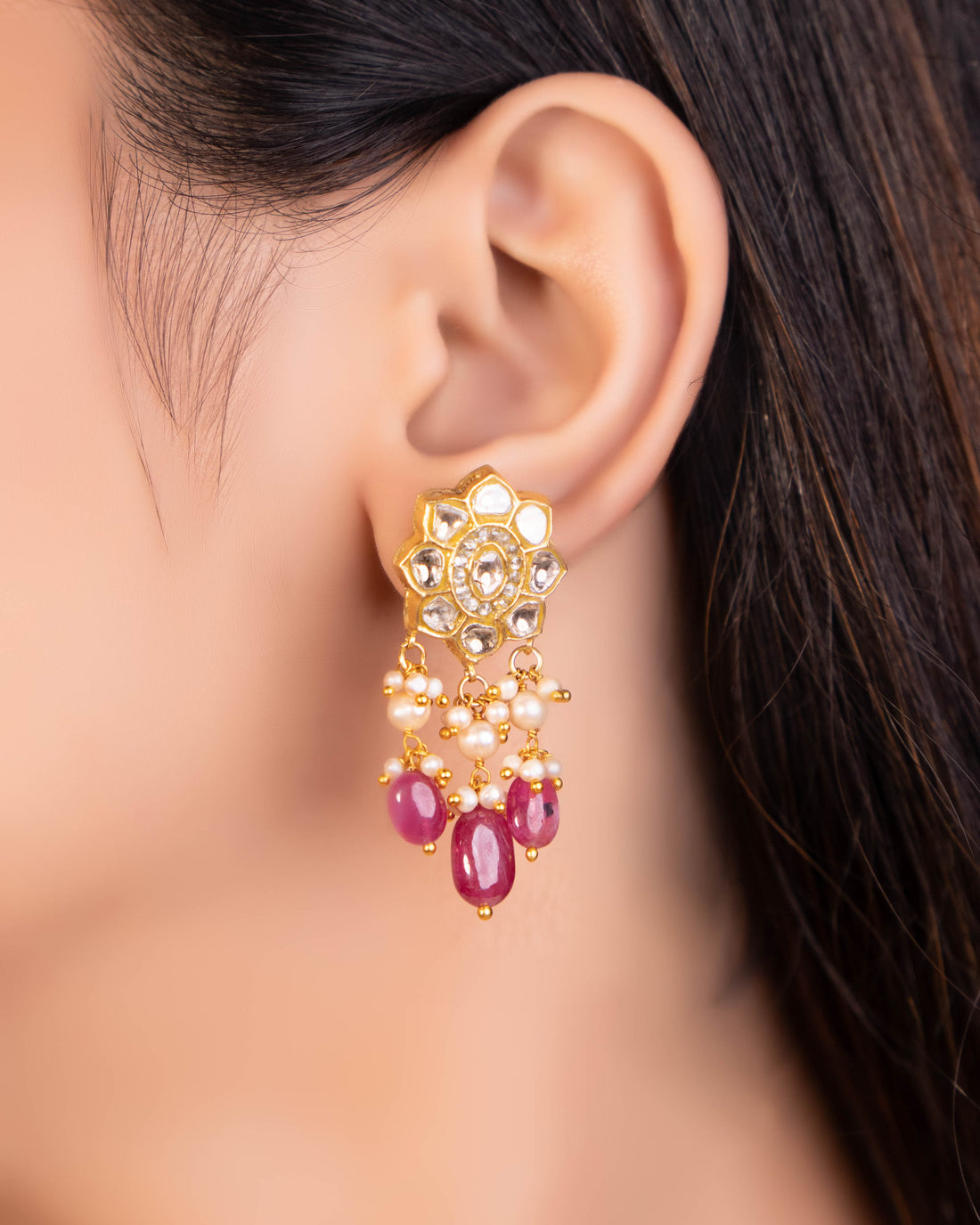 Depali Necklace And Shrestha Tops Polki Set