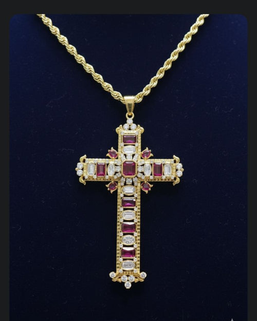 Karan Johar - Cross Ruby Diamond Pendant