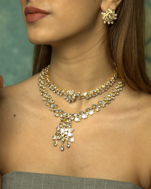 Tisha Bridal Polki And Diamond Set
