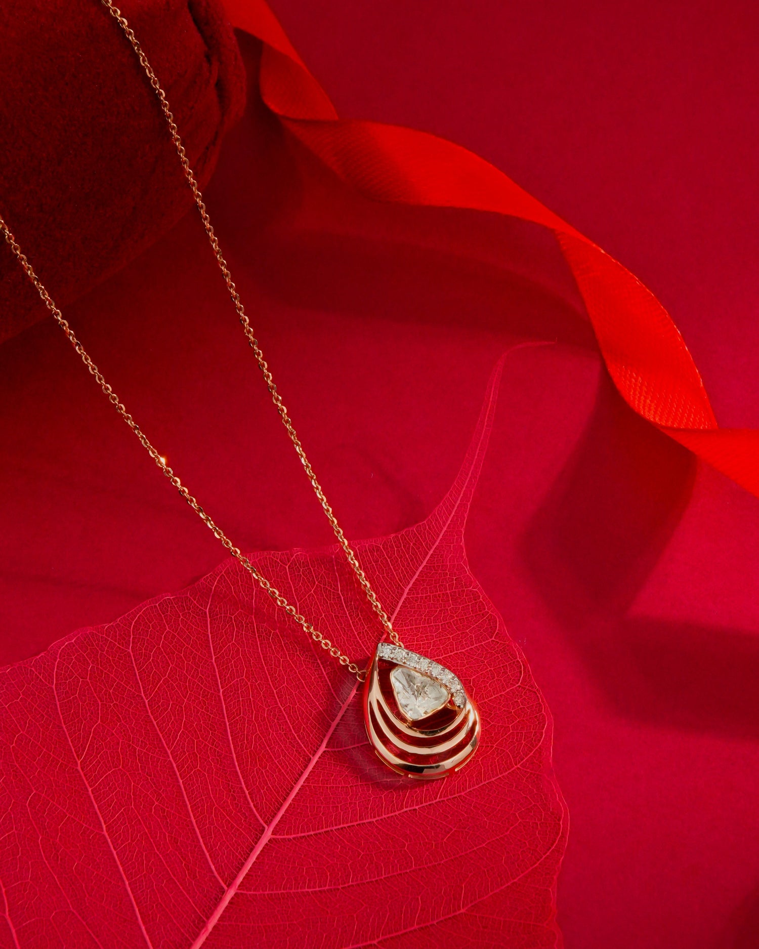 Zaida Polki And Diamond Pendant