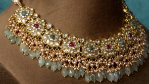 Ashnoor Necklacce and Sabina Chandbalis Polki Set
