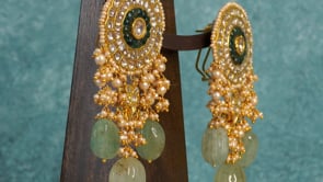 Musha Necklace and Vasanti Earrings Polki Set