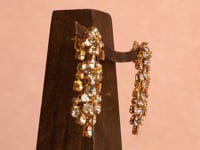 Aliza Long Necklace and Lazeni Long Earrings Polki Set