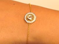 Martha Polki And Diamond Minimal Bracelet