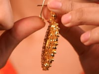 Manisha Polki Long Earrings