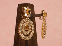 Manisha Polki Long Earrings