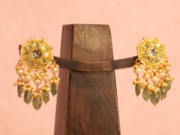 Vishruti Long Necklace And Krunali Tops Polki Set