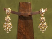 Madhuri Necklace And Arunisha Long Earrings Polki Set