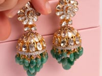 Nirali Polki And Diamond Jhumkas