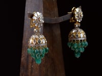 Nirali Polki And Diamond Jhumkas