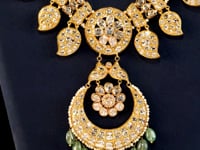 Charvi Polki And Diamond Long Necklace