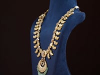 Reyanshi Long Necklace And Kiara Chandbalis Polki Set