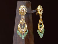 Reyanshi Long Necklace And Kiara Chandbalis Polki Set