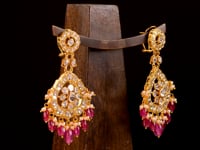 Dhvani Necklace And Sanchi Long Earrings Polki Set