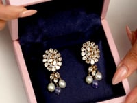 Suhani Polki And Diamond Long Earrings