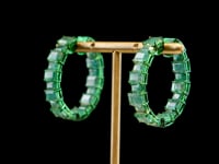 Zarin Emerald Hoops