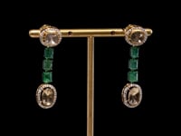 Sahsa Polki And Diamond Long Earrings