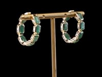 Nidhi Emerald Hoops