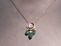 Piyu Polki And Diamond Pendant