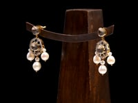 Diya Polki And Diamond Long Earrings