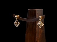 Shaziya Polki And Diamond Long Earrings