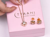 Aribha Pendant And Aashi Tops Polki And Diamond Set