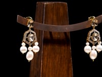 Nelisha Polki And Diamond Long Earrings