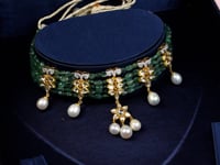 Vithika Polki And Diamond Bead Choker