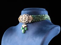 Hemanshi Polki And Diamond Bead Choker