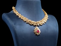 Muskan Polki And Diamond Necklace