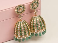 Vedhika Polki And Diamond Jhumkas