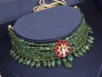 Lilly Polki And Diamond Bead Choker